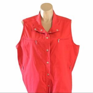 Blair 3X 100% Cotton Vest Burnt Orange NWOT